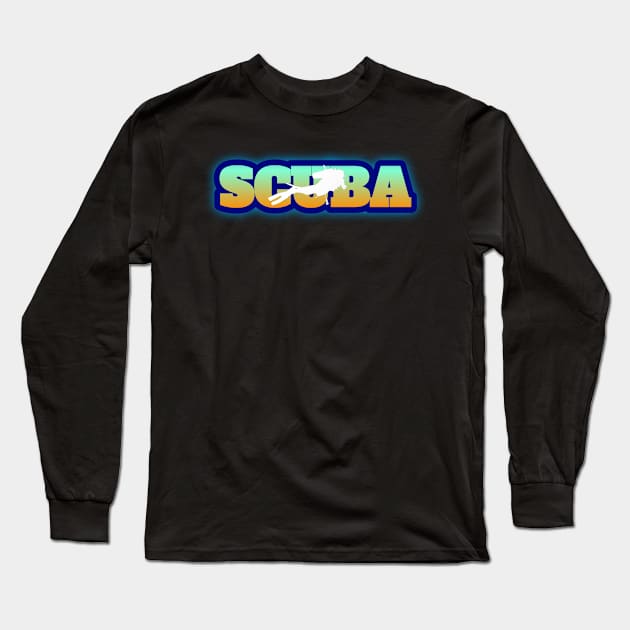 Scuba diving t-shirt designs Long Sleeve T-Shirt by Coreoceanart